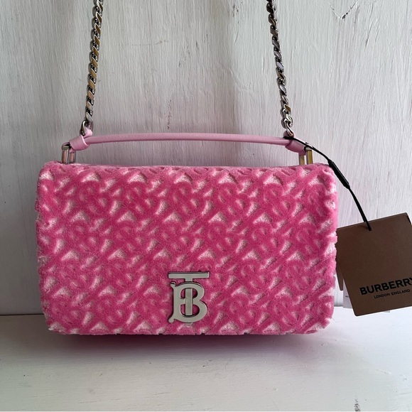 🔴SOLD🔴 BURBERRY Small Lola TB Terry Cloth Crossbody Bag - Picture 6 of 16